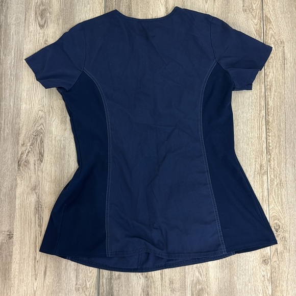 Cherokee women’s flexibles navy small maternity scrub top - Picture 3 of 3